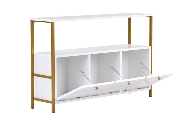 Nordure Solace Consola Blanca y Dorada